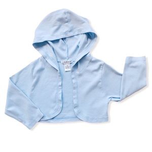 NEW Sally Mack Hoodie Open Cardigan Sweater Blue Long Sleeves Top